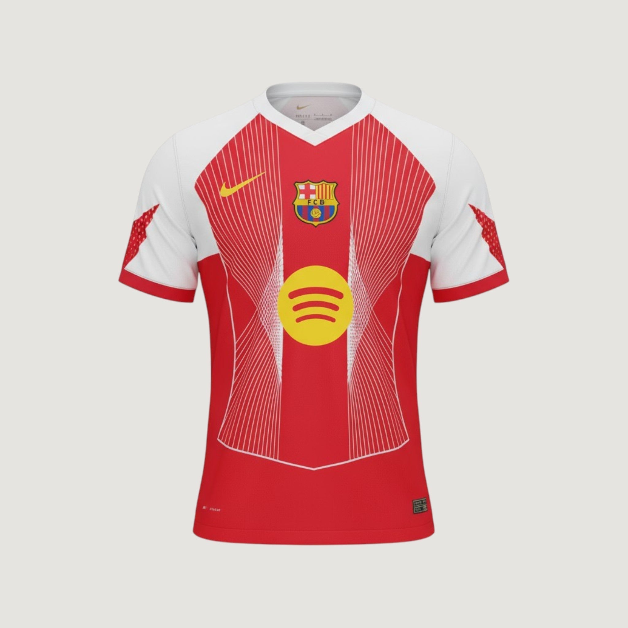 FC Barcelone – Maillot Concept 2025/26 – Blanc, Rouge, Jaune