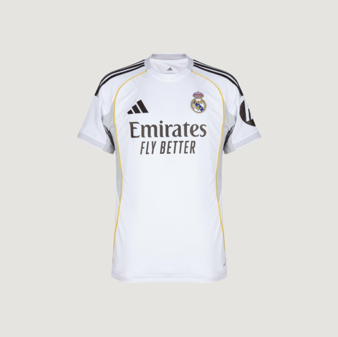 RÉAL MADRID - MAILLOT DOMICILE 25/26 - BLANC, JAUNE