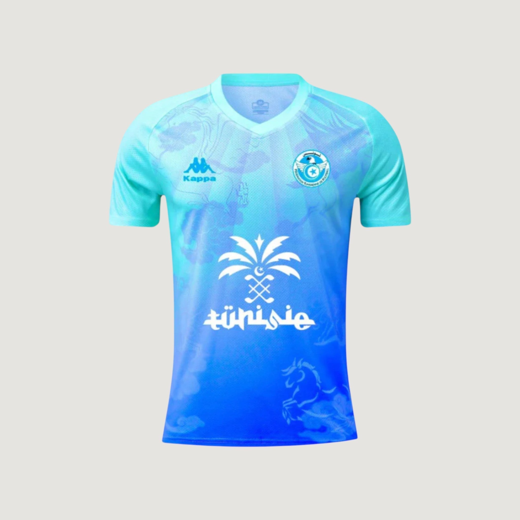 Tunisie – Maillot Extérieur 25/26 – Bleu & Turquoise